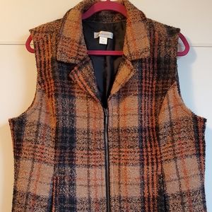 Christopher & Banks Plaid Vest